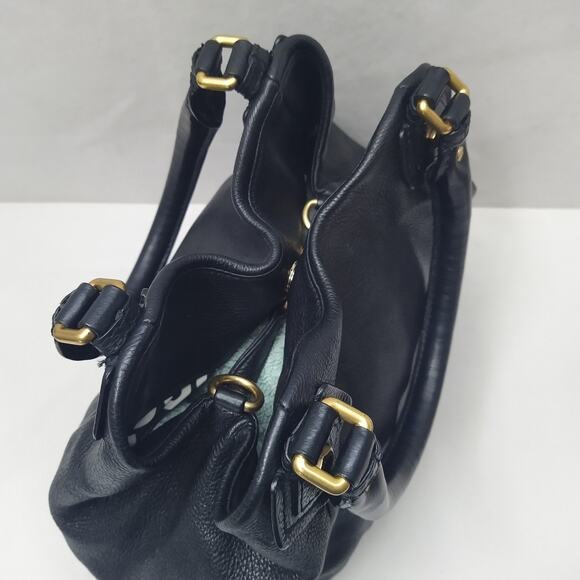 Marc By Marc Jacobs Black Pebbled Leather Double Handles Shoulder Bag - Picture 9 of 16